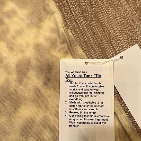 lululemon All Yours Tank *Tie Dye Size 8 - Picture 8 of 10